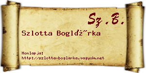 Szlotta Boglárka névjegykártya